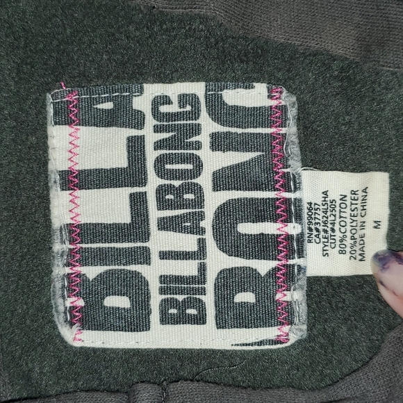 Brand:Billabong size: M Colour: Darker Gray Style: Hoodie - Picture 2 of 2